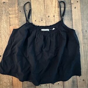 ⭐️NWT Abercrombie & Fitch Black Ruched Scoopneck Cami